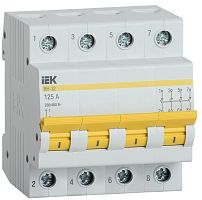 Выключатель нагрузки (мини-рубильник) ВН-32 4Р 125А | код MNV10-4-125 | IEK